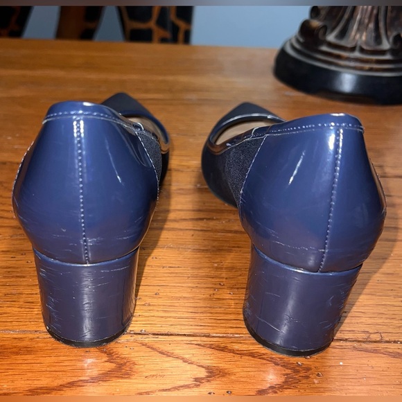 Abella True Comfort Women’s Navy Pumps W/Patent Leather Trim & Heel! Size 8. - Picture 9 of 12